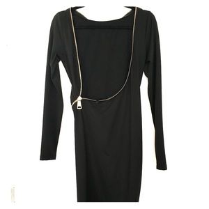 Sexy, backless, knee-length party dress